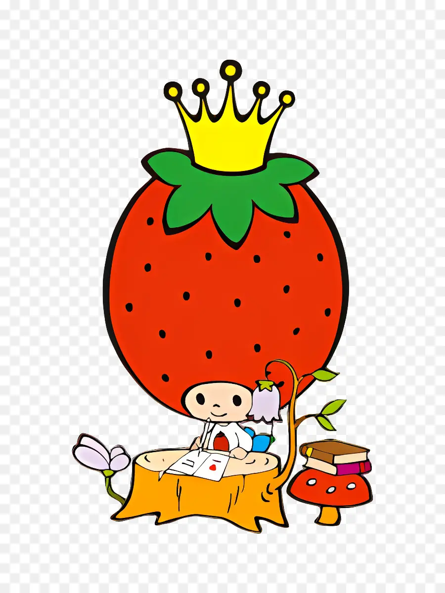 King Strawberry，ตัวละครมงกุฎสตรอเบอร์รี่ PNG