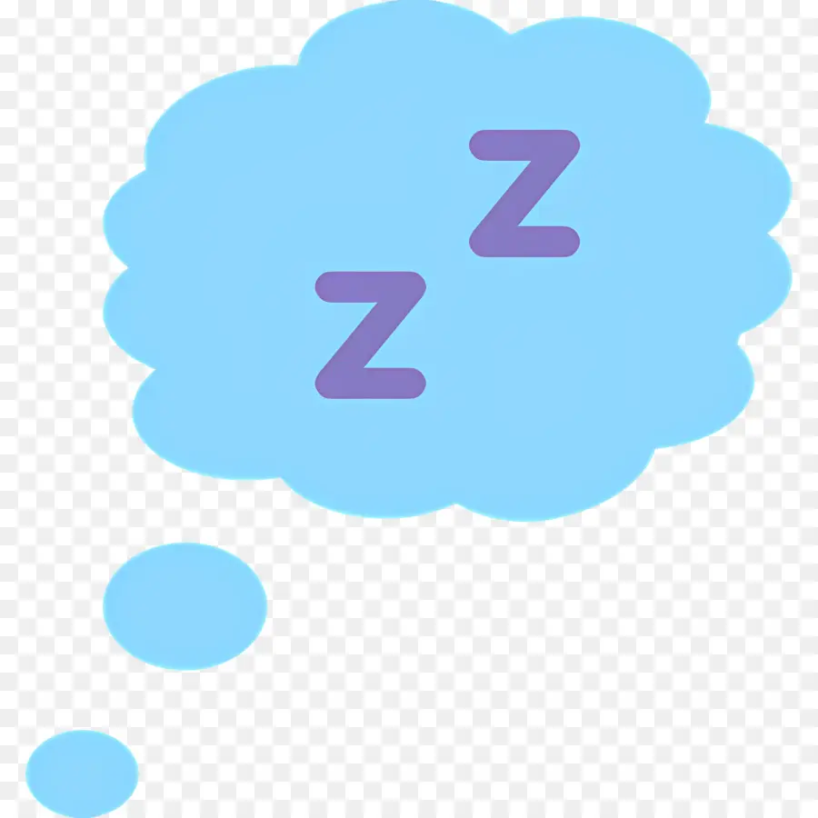 นอนหลับ Zzz，เมฆนอนหลับสีม่วง PNG