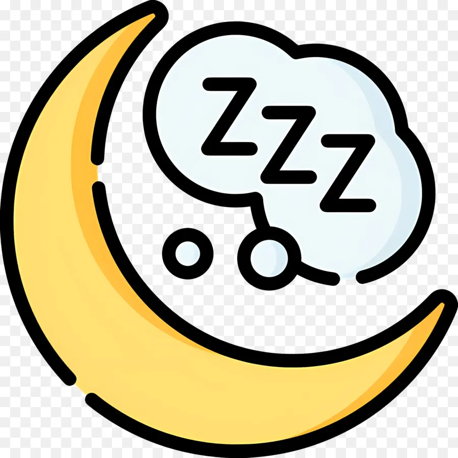 นอนหลับ Zzz，Moon With Z's PNG