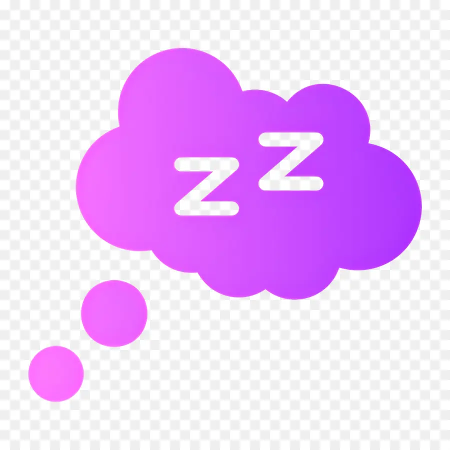 นอนหลับ Zzz，เมฆนอนหลับสีม่วง PNG