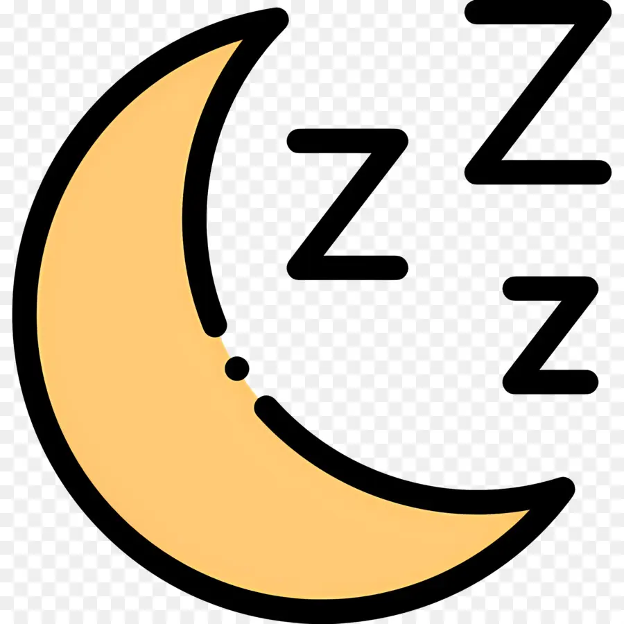 นอนหลับ Zzz，Moon With Z's PNG