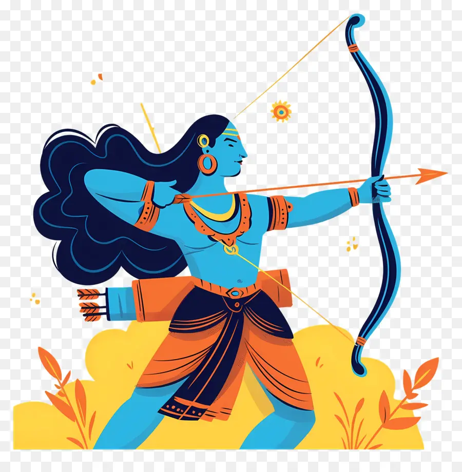 Dussehra，อาร์เชอร์ด้วยธนู PNG