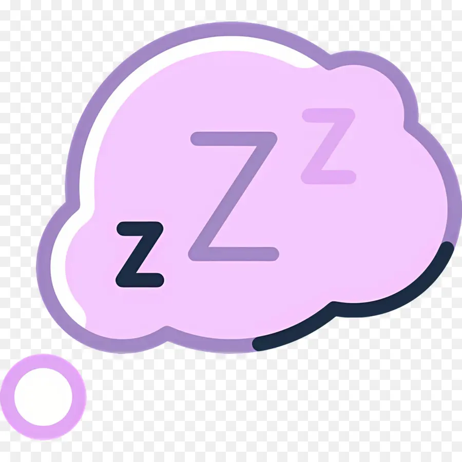 นอนหลับ Zzz，เมฆนอนหลับสีม่วง PNG