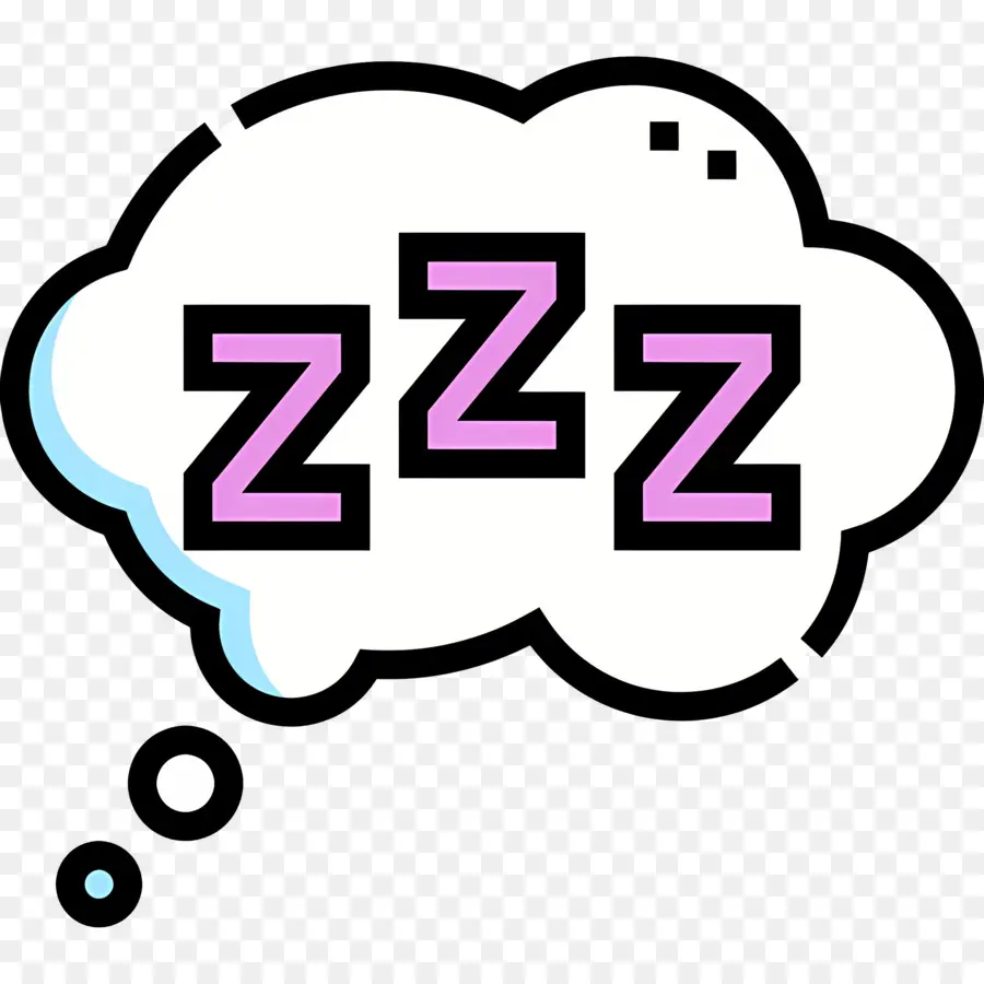 นอนหลับ Zzz，เมฆด้วย Zs PNG