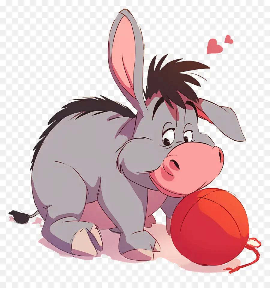 Eeyore，ลาด้วยลูกบอล PNG