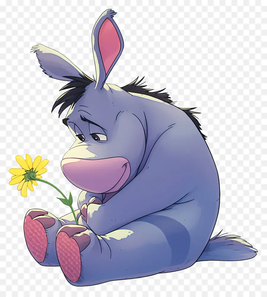 Eeyore，ลากับดอกไม้ PNG