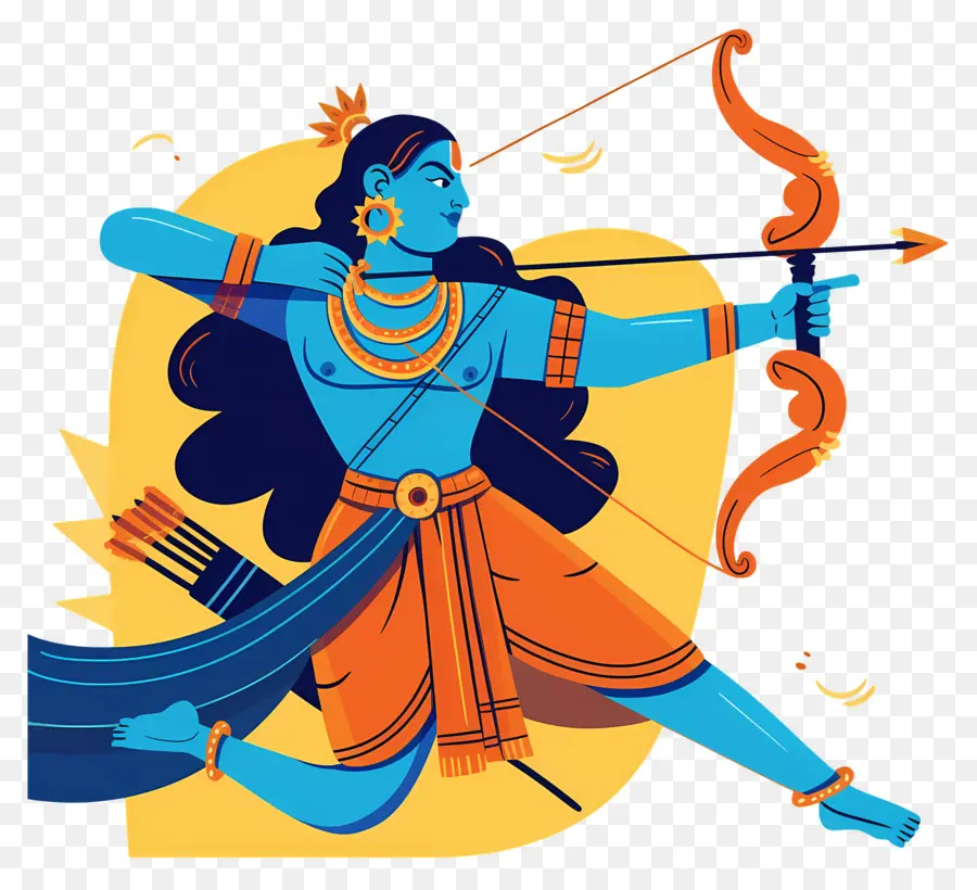 Dussehra，อาร์เชอร์ด้วยธนู PNG