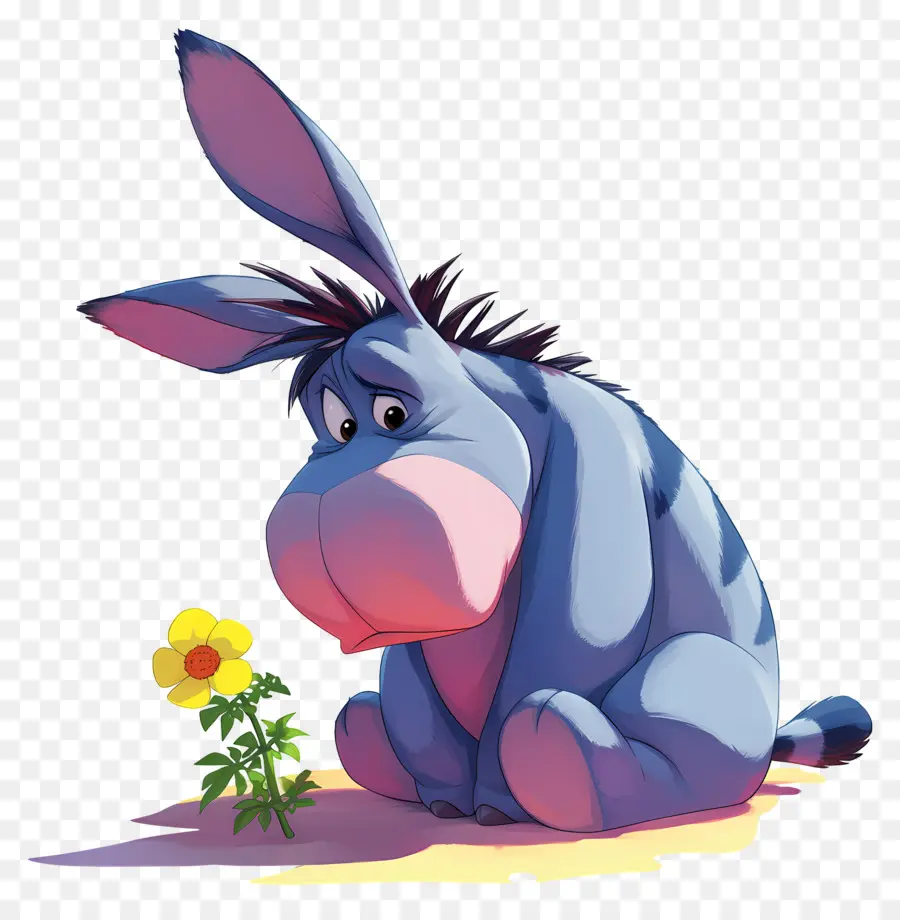 Eeyore，ลากับดอกไม้ PNG