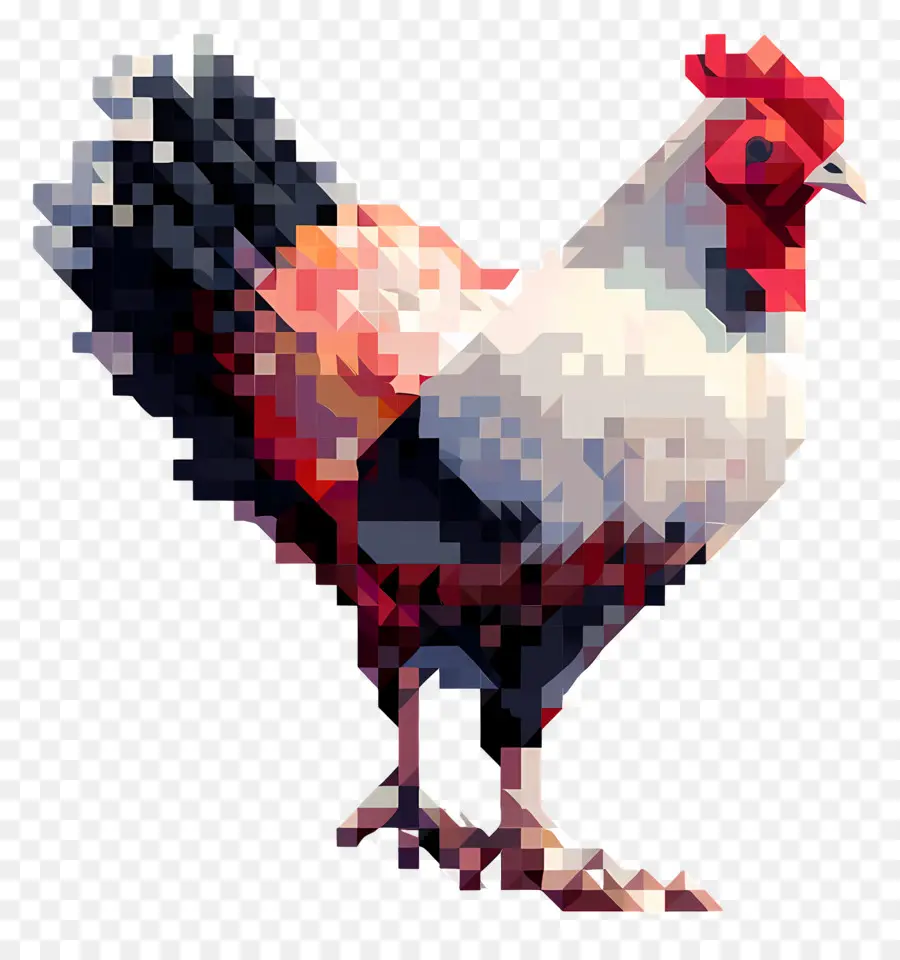 Pixel Thanksgiving Turkey，Rooster Pixelated PNG