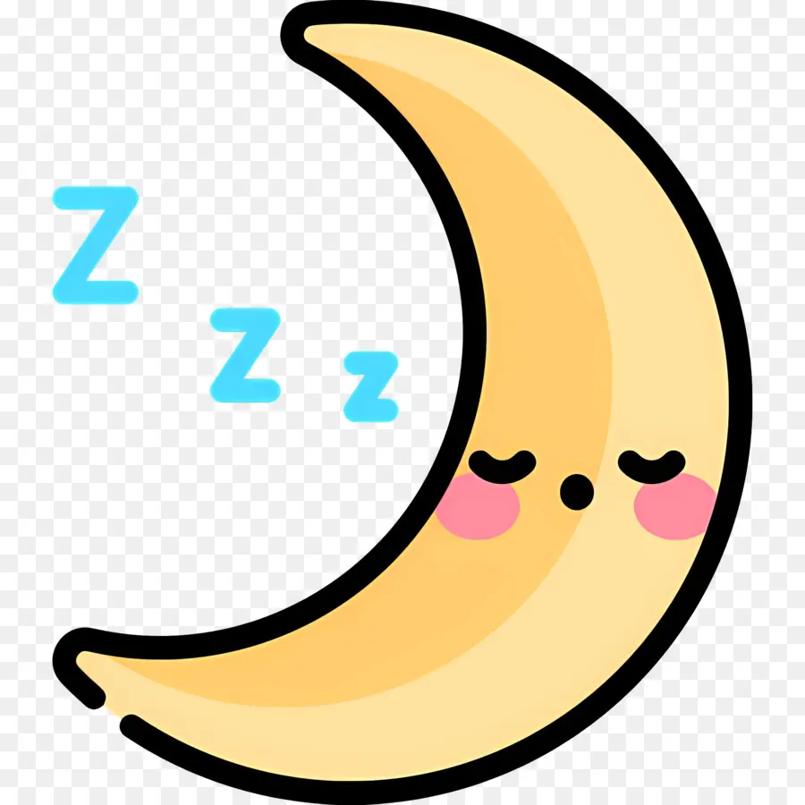 นอนหลับ Zzz，Moon With Z's PNG