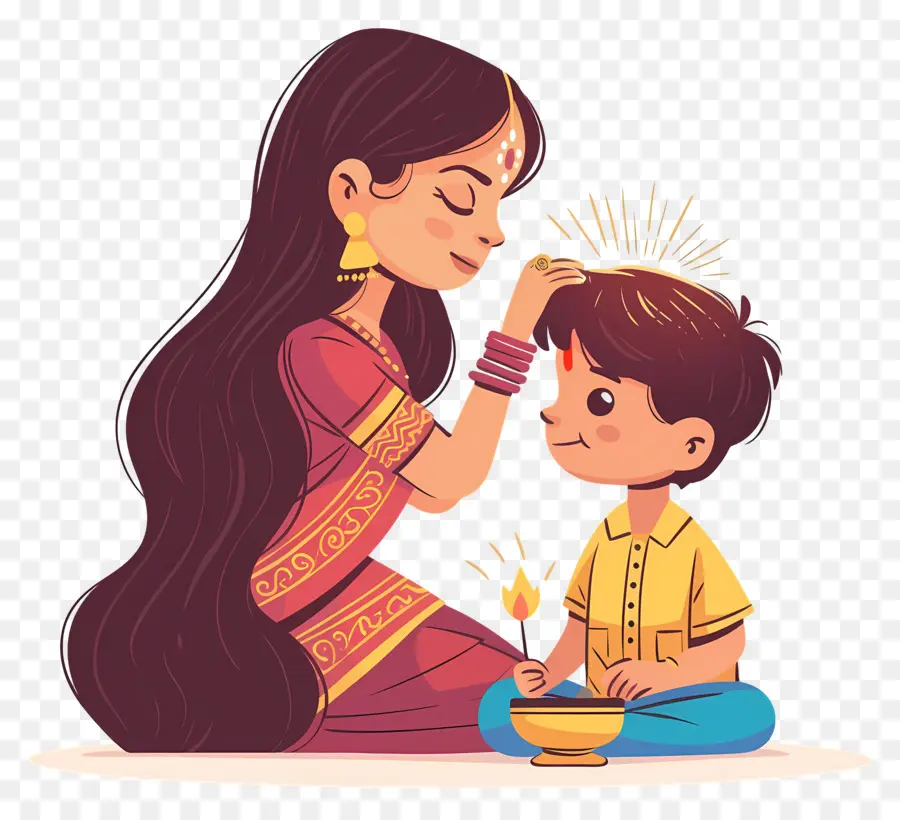 Bhai Dooj，แม่และลูก PNG