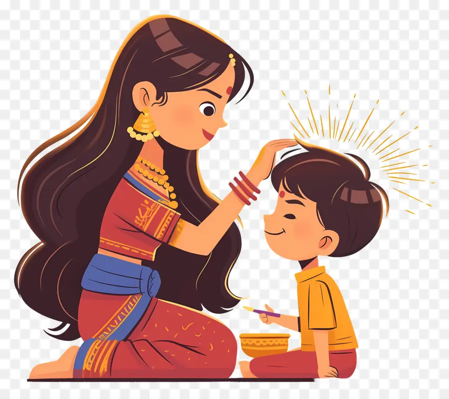 Bhai Dooj，แม่และลูก PNG