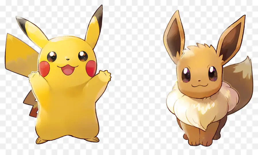 Pikachu，Pikachu และ Eevee PNG