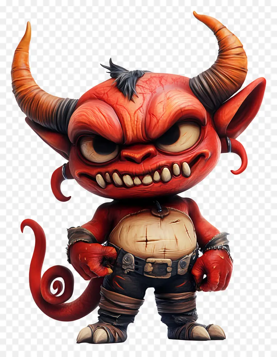 ปีศาจฮาโลวีน，Chibi Demon Warrior PNG