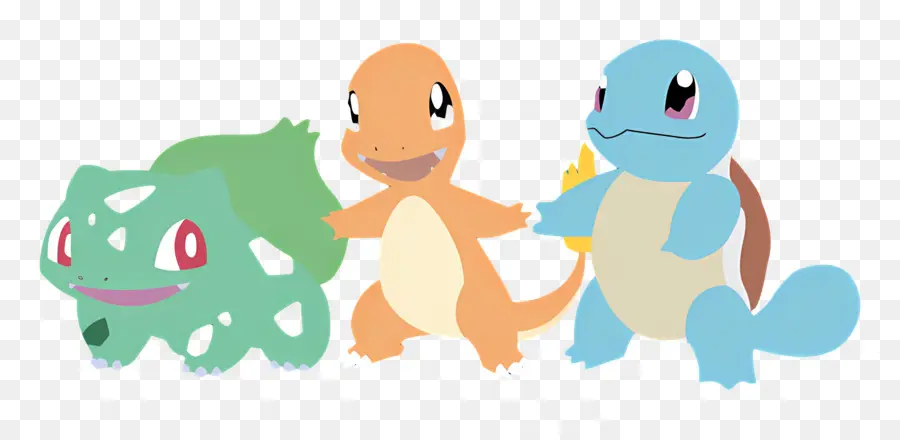 การฉีด，Bulbasaur Charmander Squirtle PNG