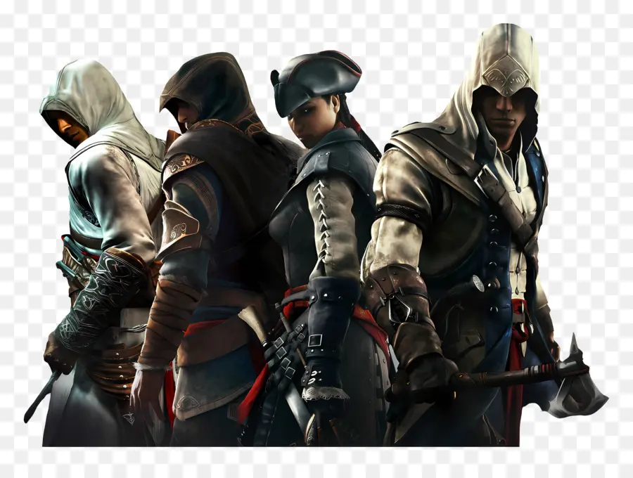 Assassin's Creed，อักขระที่คลุมด้วยผ้า PNG