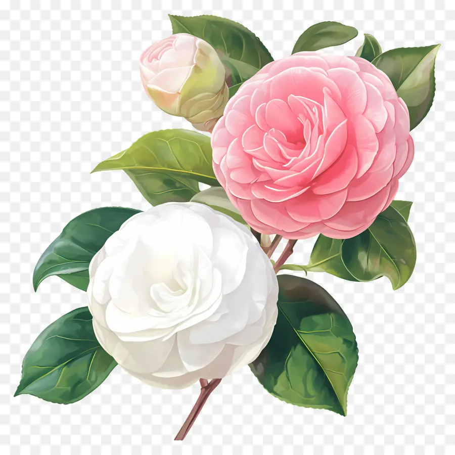 อูฐ，ดอกไม้ Camellia PNG