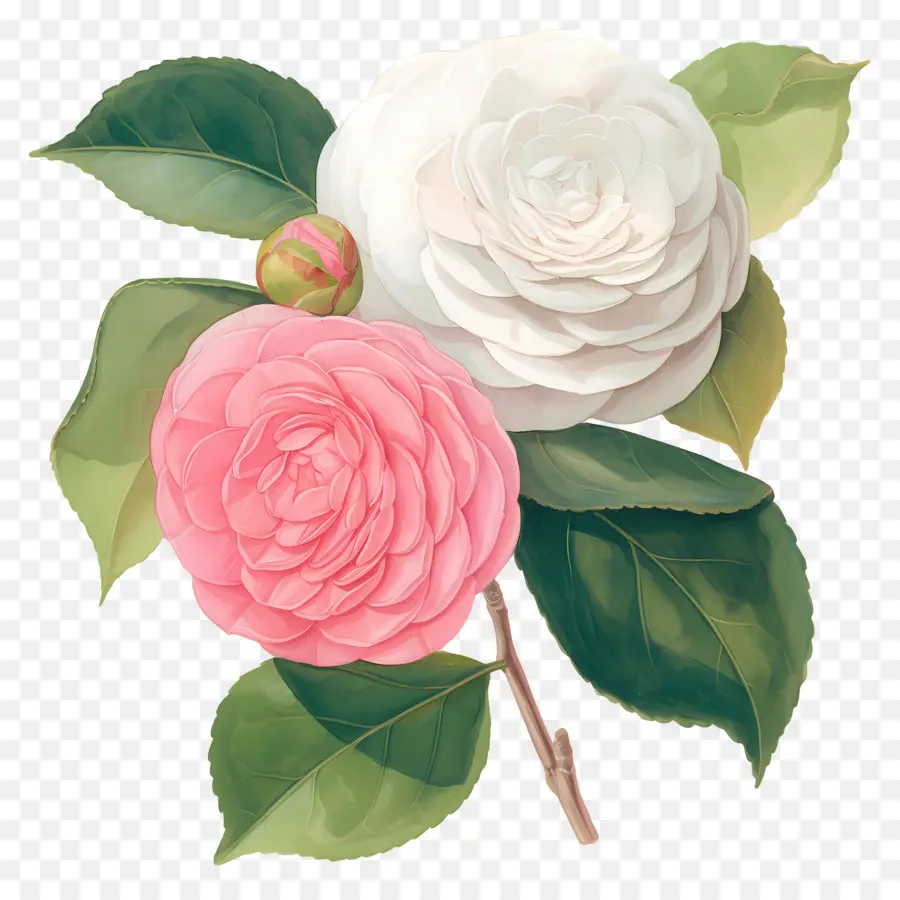 อูฐ，ดอกไม้ Camellia PNG