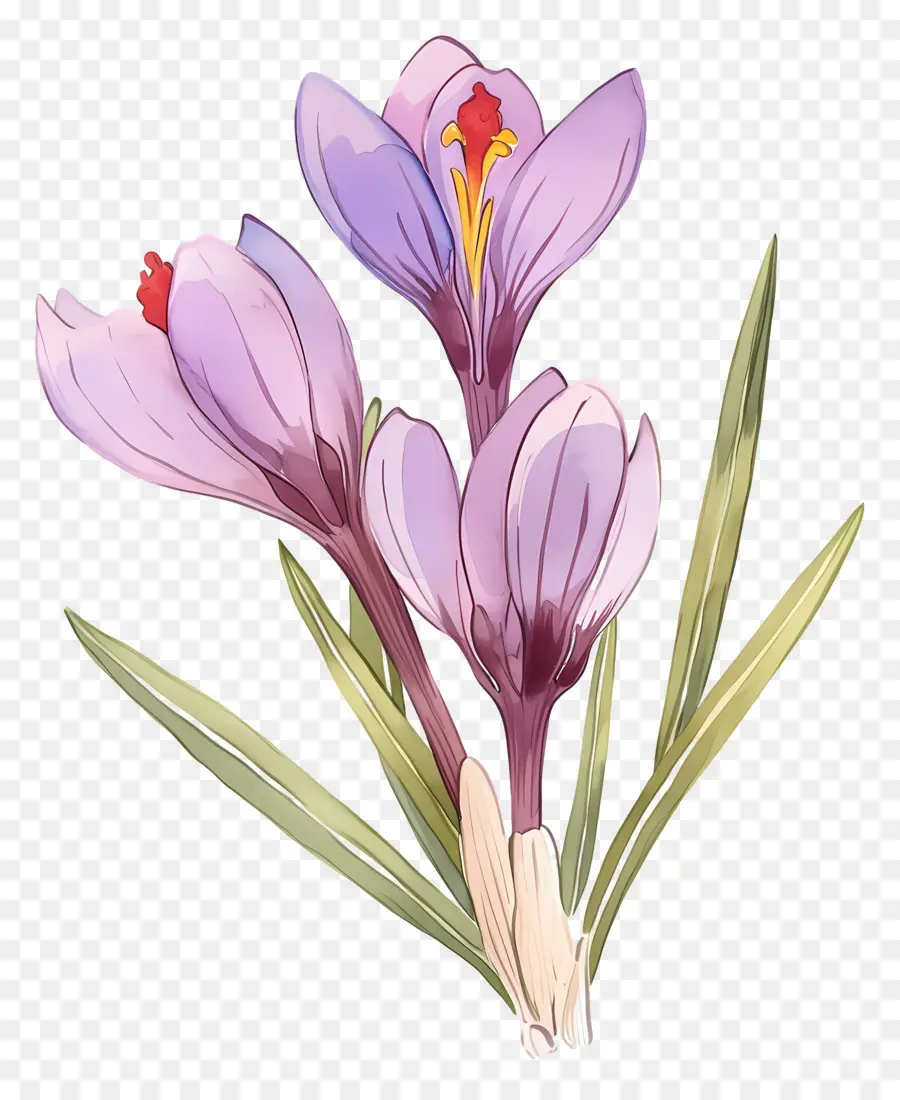 Crocus สีเหลือง，ดอกไม้ Crocus PNG