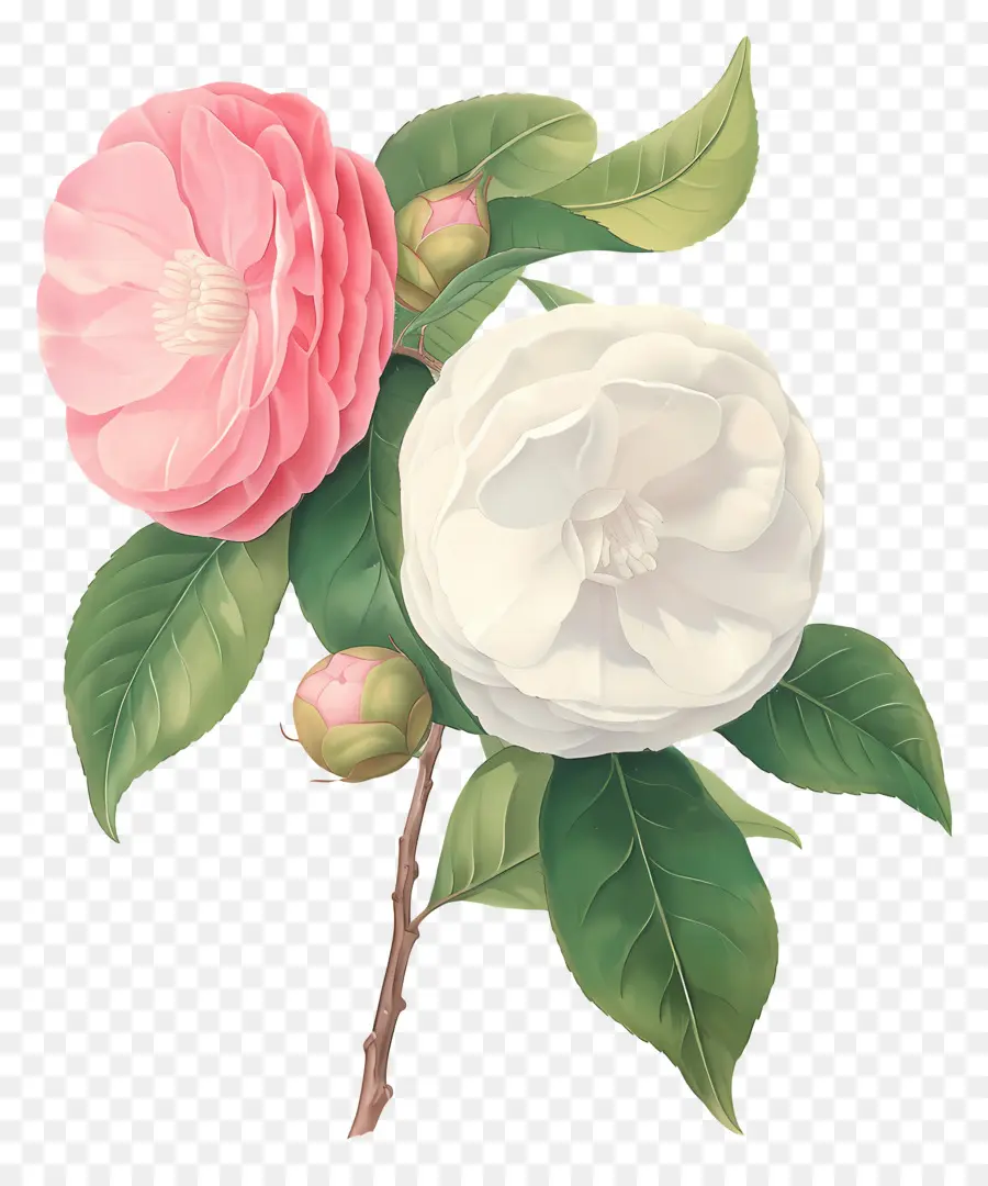 อูฐ，ดอกไม้ Camellia PNG