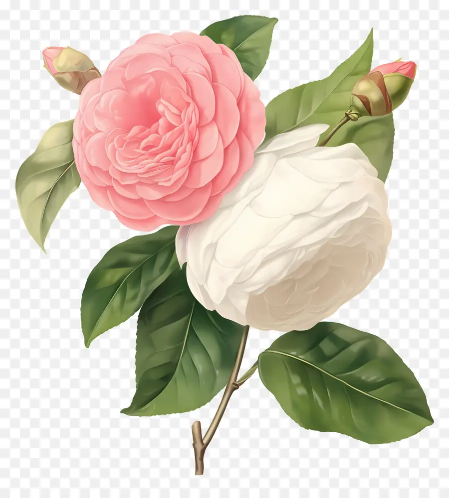 อูฐ，ดอกไม้ Camellia PNG