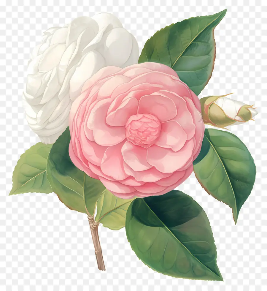 อูฐ，ดอกไม้ Camellia PNG