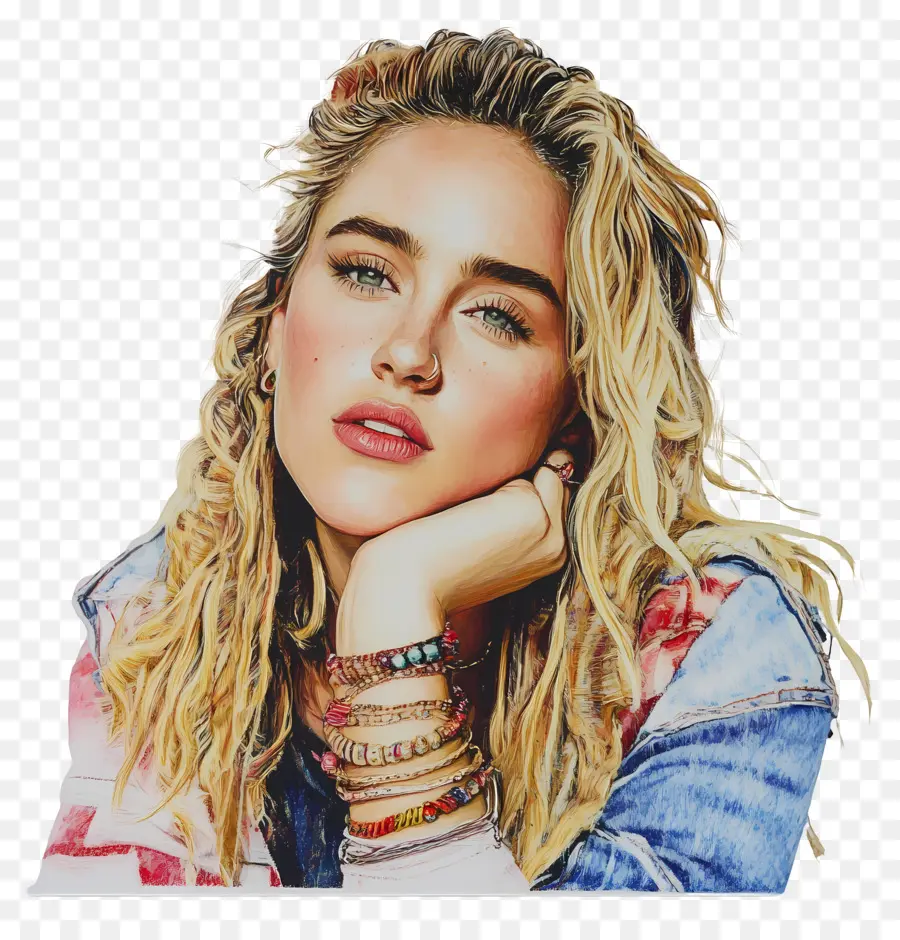 Miley Cyrus，ภาพผู้หญิงผมบลอนด์ PNG