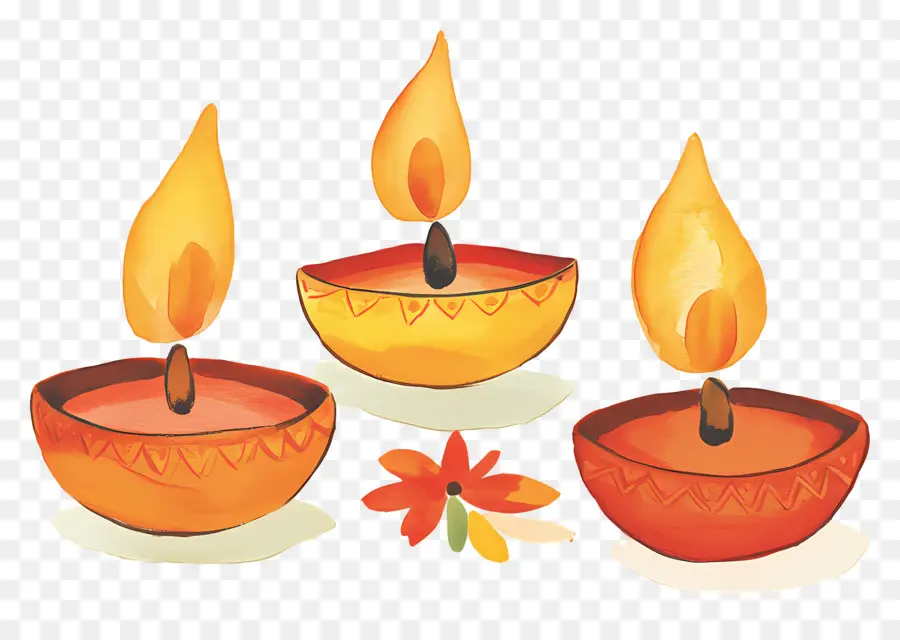 โคมไฟน้ำมัน Diwali，เทียน PNG