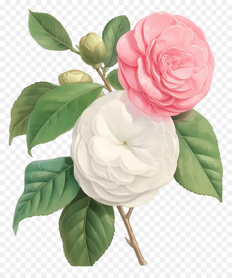 อูฐ，ดอกไม้ Camellia PNG