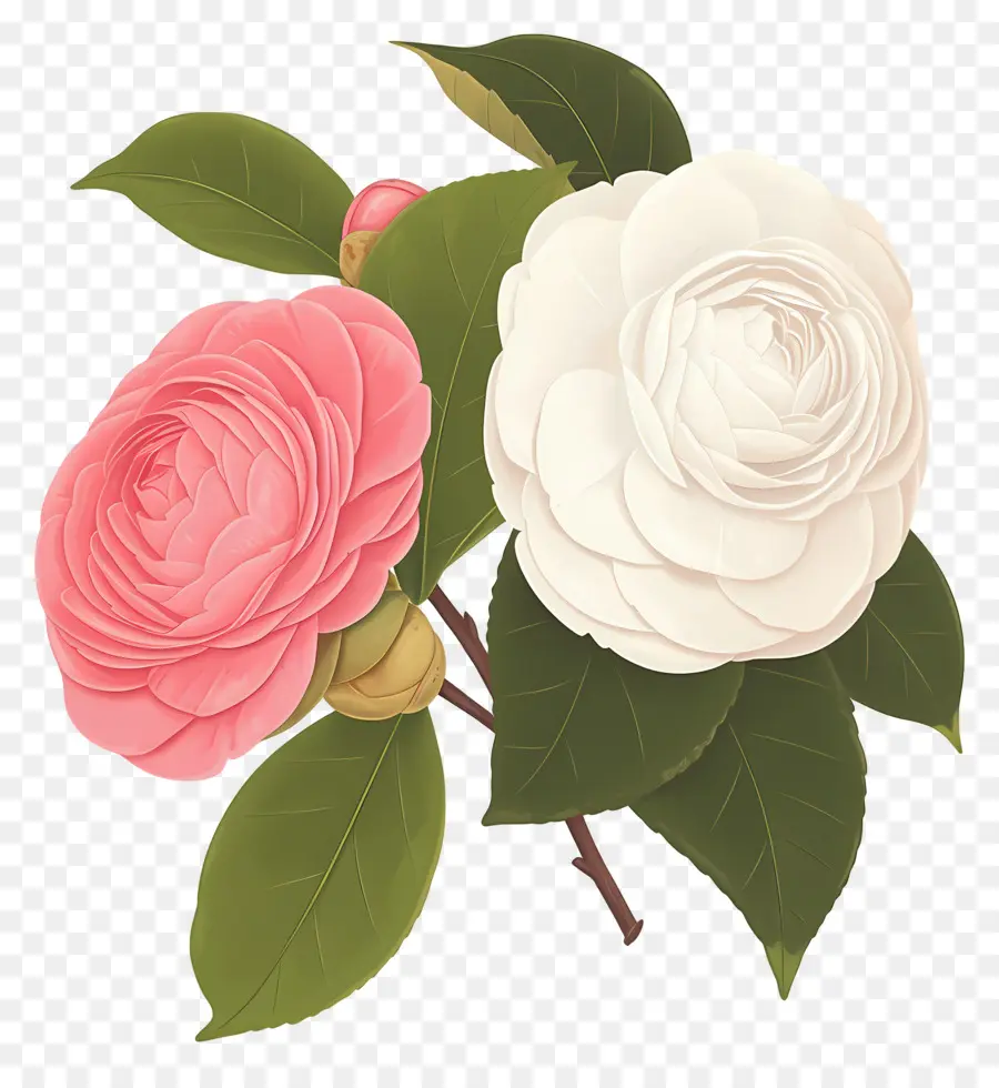 อูฐ，ดอกไม้ Camellia PNG