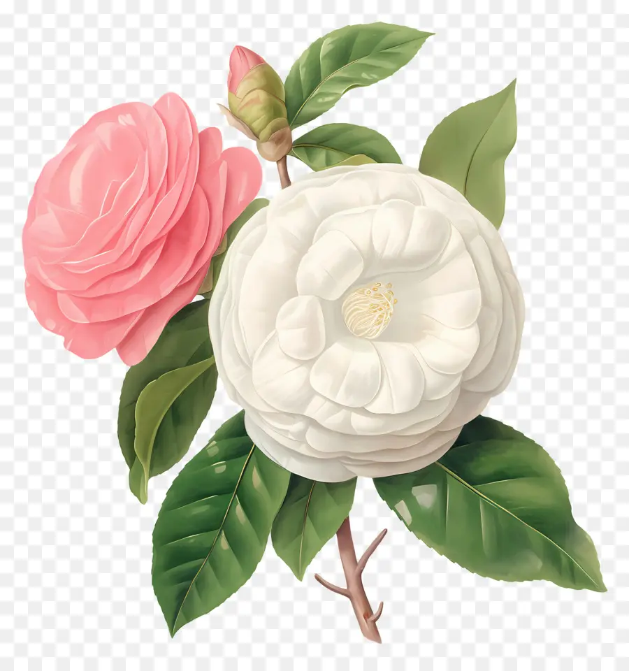 อูฐ，ดอกไม้ Camellia PNG