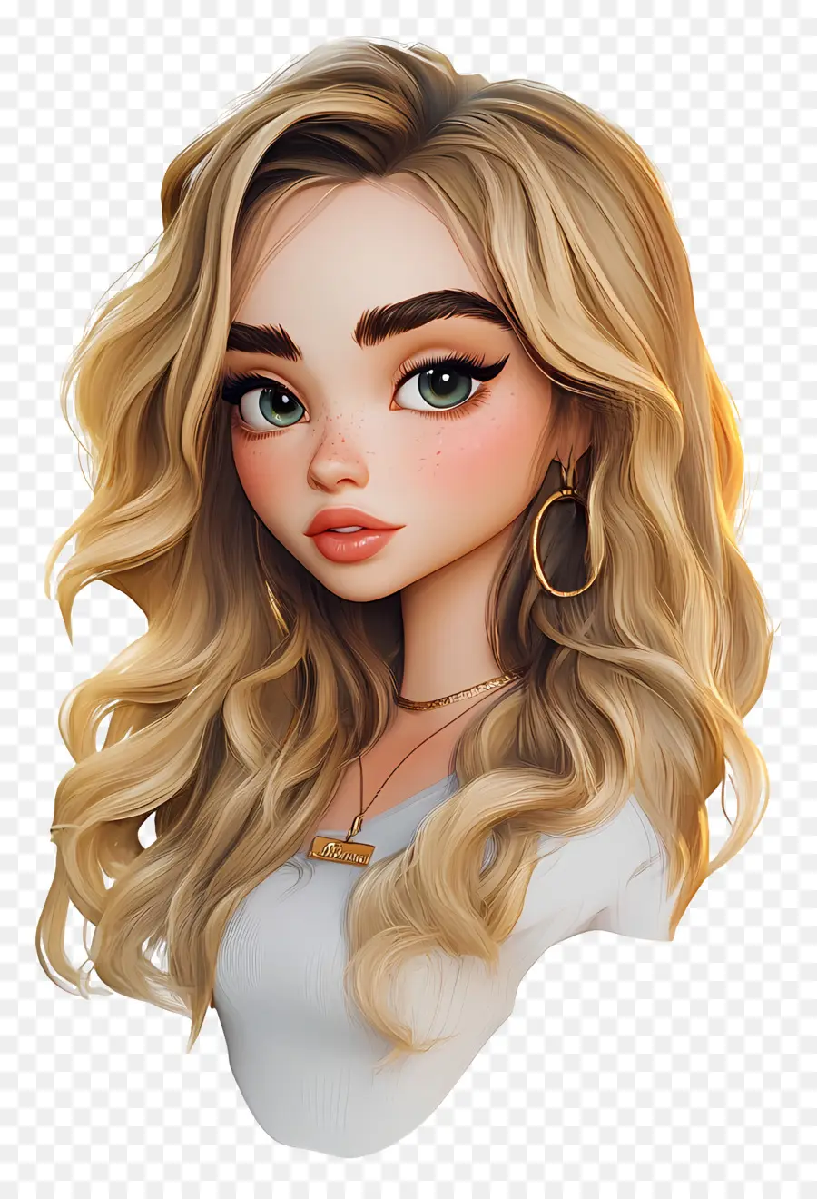 Sabrina Carpenter，การ์ตูนสาวกับต่างหู PNG