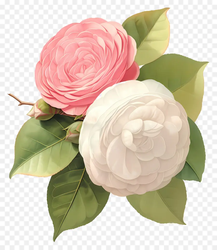 อูฐ，ดอกไม้ Camellia PNG