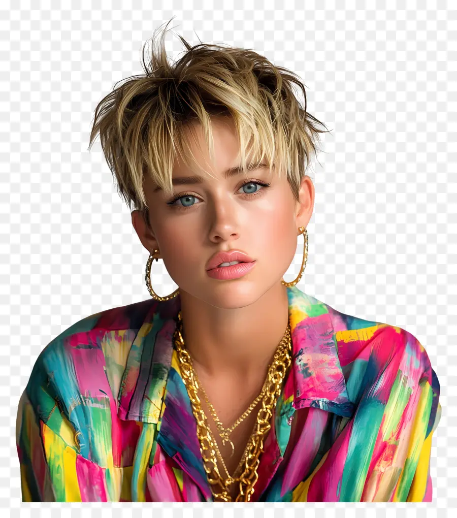 Miley Cyrus，ผู้หญิงแฟชั่นสีสันสดใส PNG