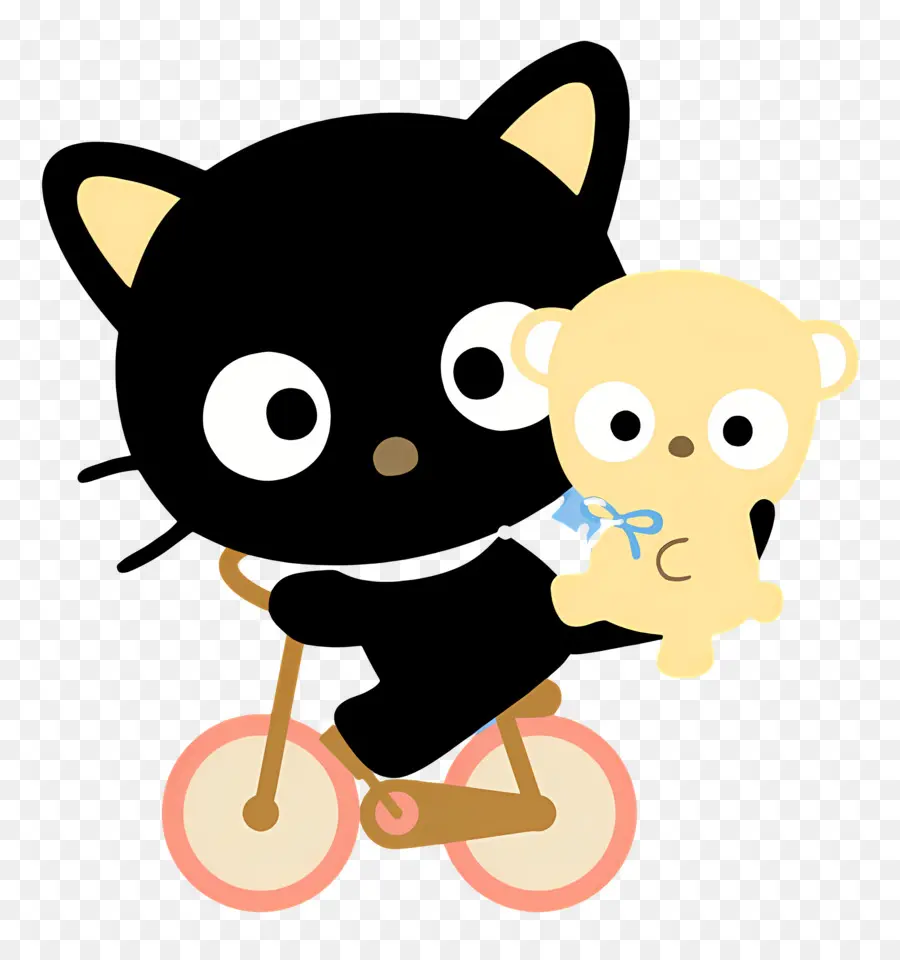 ช็อคโกแลต，Chococat On Bicycle PNG