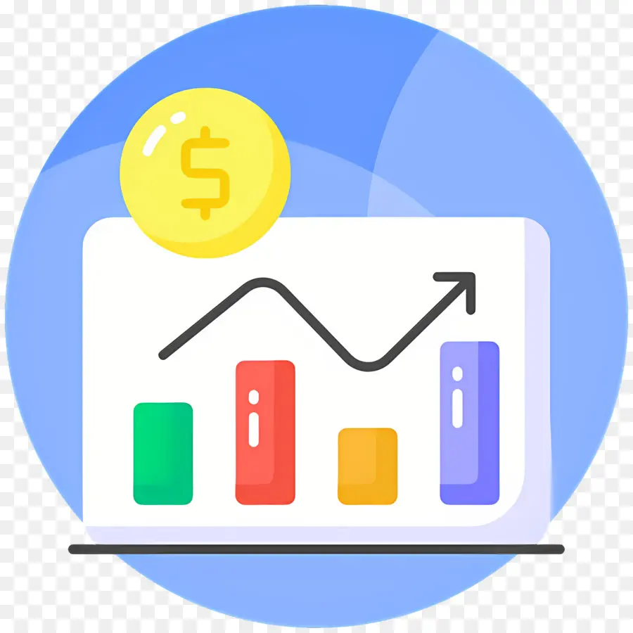 ตลาดหุ้น，กราฟด้วยเงินดอลลาร์ PNG