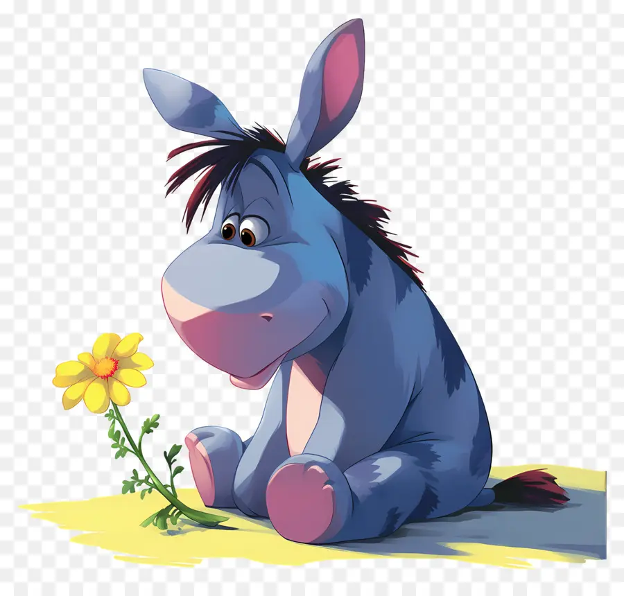 Eeyore，ลากับดอกไม้ PNG