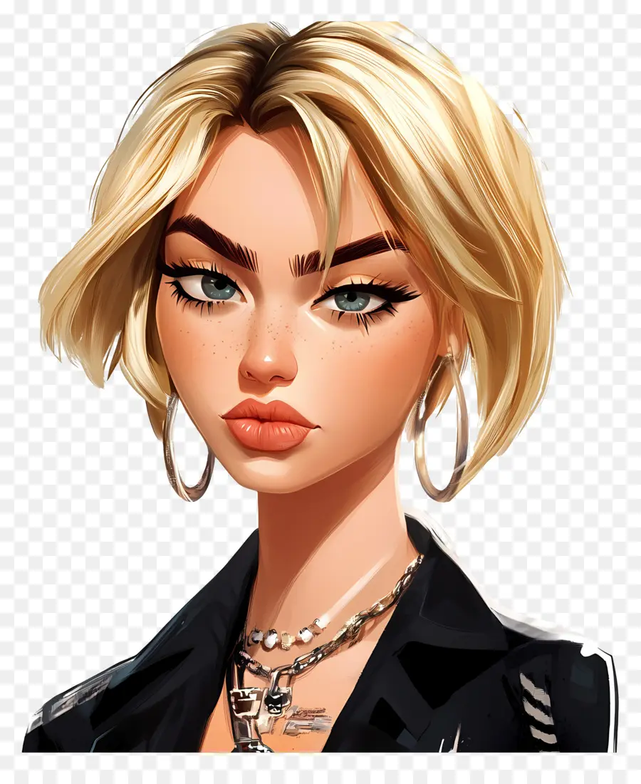 Miley Cyrus，สาวการ์ตูนสีบลอนด์ PNG