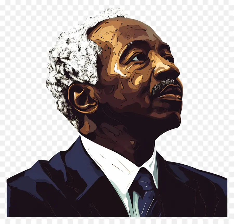 Julius Nyerere，ศิลปะเวกเตอร์ผู้สูงอายุ PNG