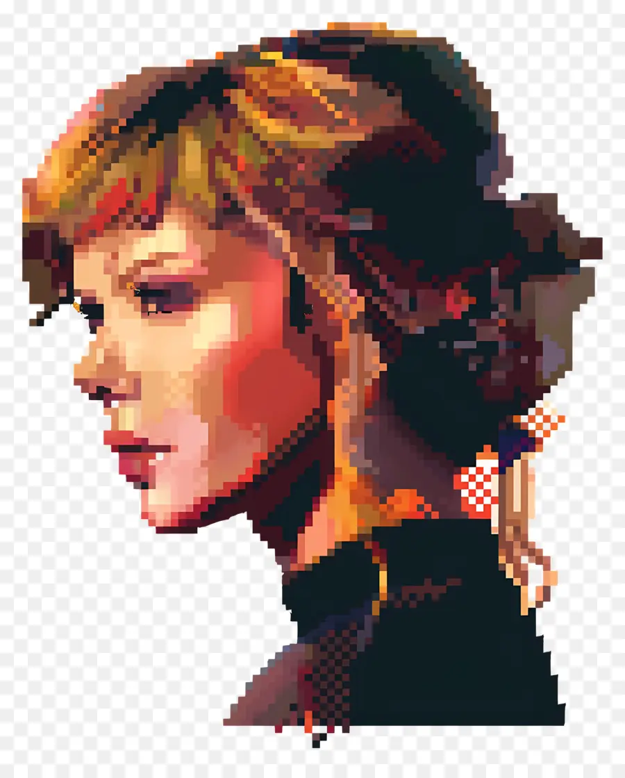 Pixel Taylor Swift，ภาพเหมือนพิกเซล PNG