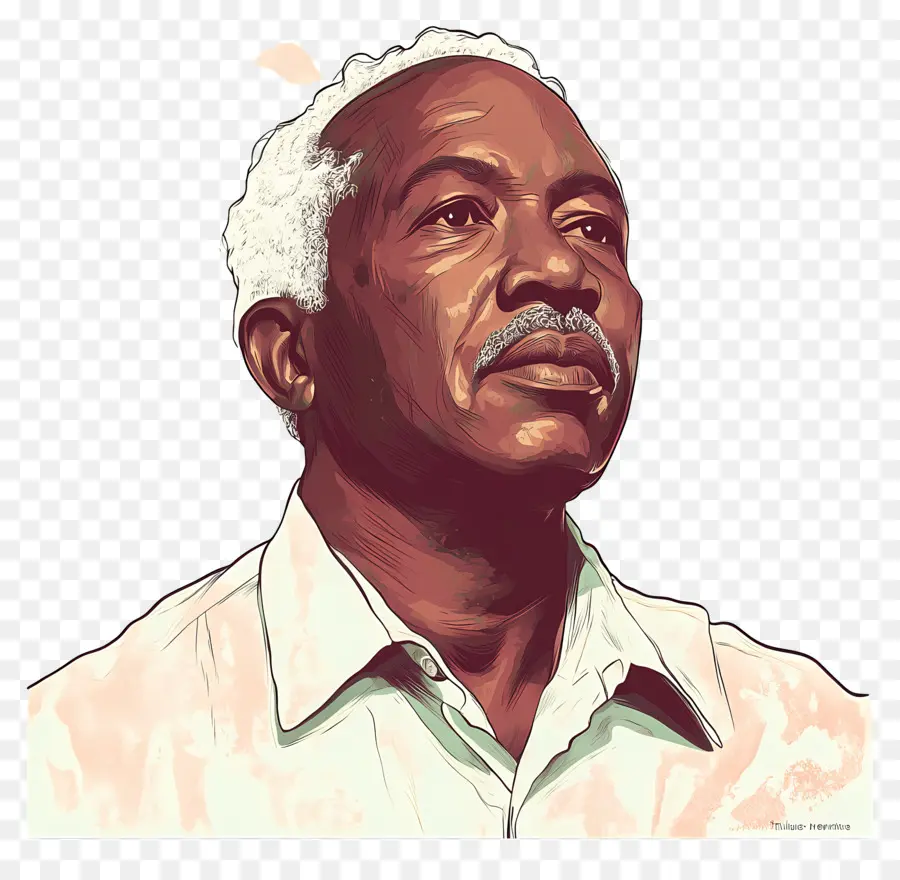 Julius Nyerere，ภาพประกอบชายสูงอายุ PNG