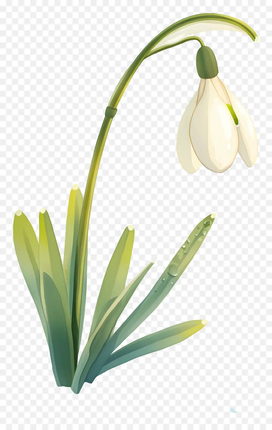 ดอกไม้หิมะ，Snowdrop สีขาว PNG