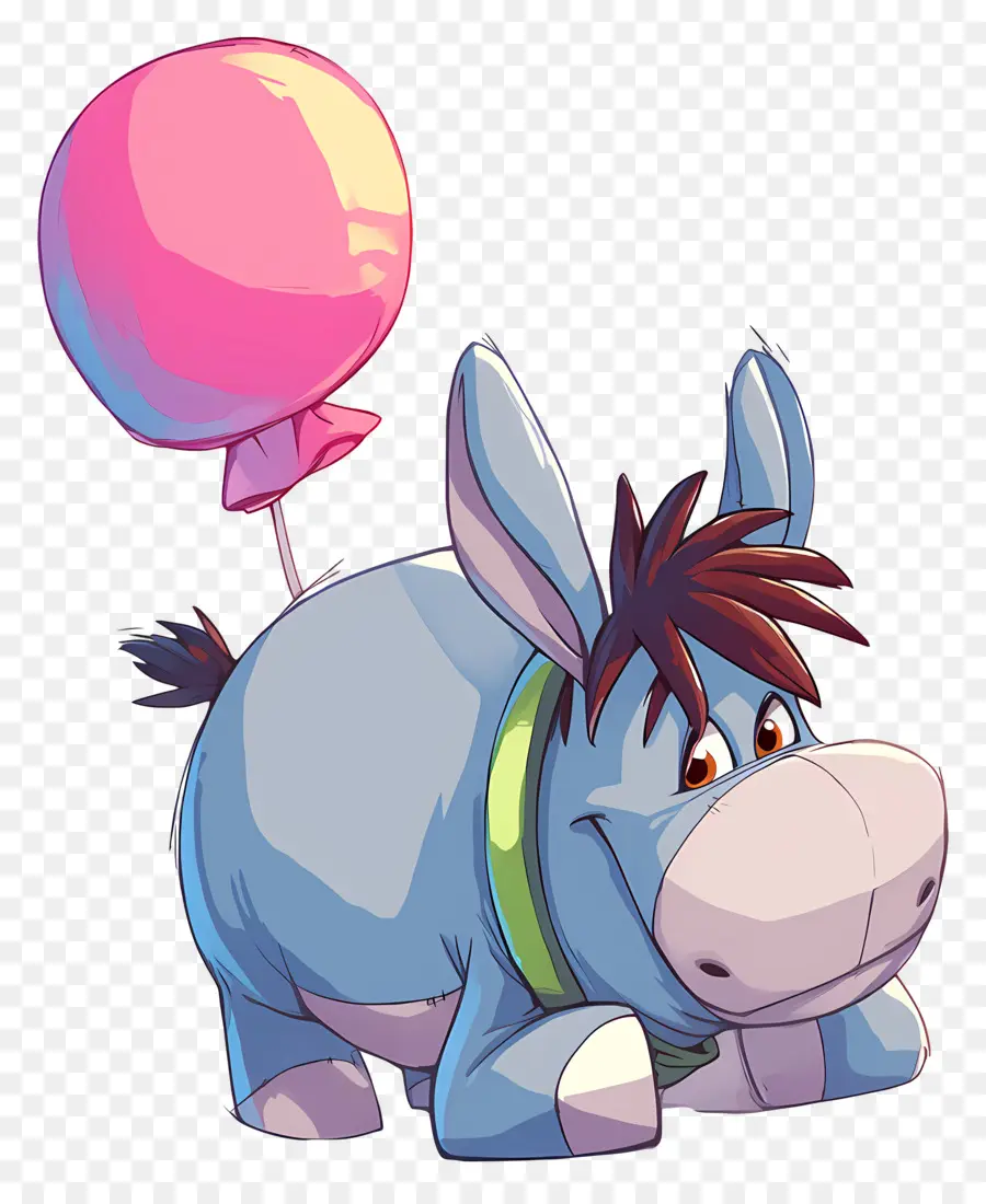 Eeyore，ลาการ์ตูนกับบอลลูน PNG