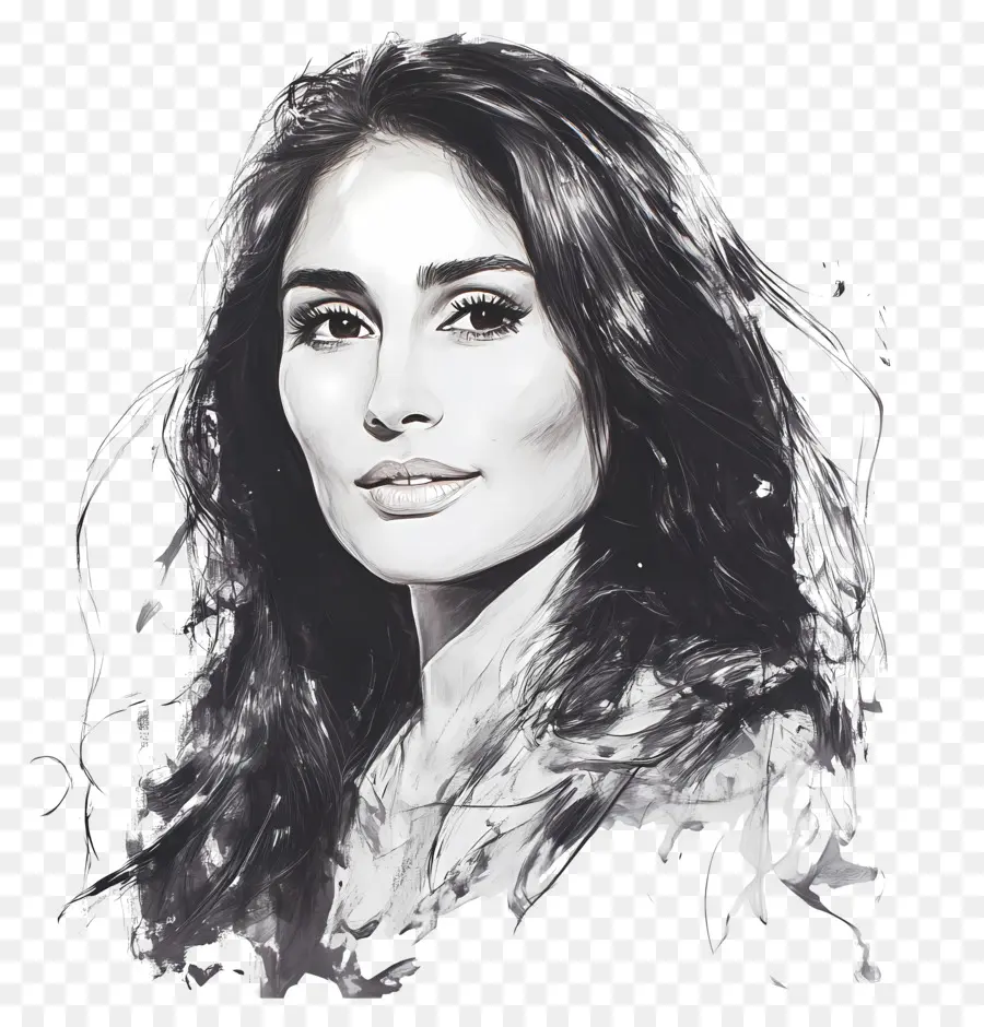 Kareena Kapoor，ภาพผู้หญิงขาวดำ PNG