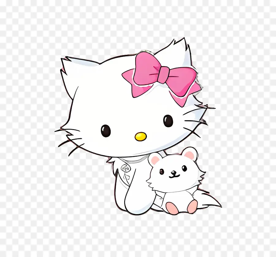 Charmmy Kitty，แมวขาวกับธนู PNG