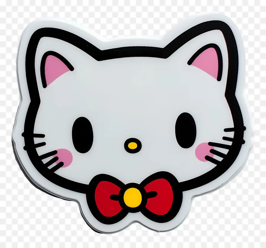 สติกเกอร์ Hello Kitty，หน้าแมวการ์ตูน PNG