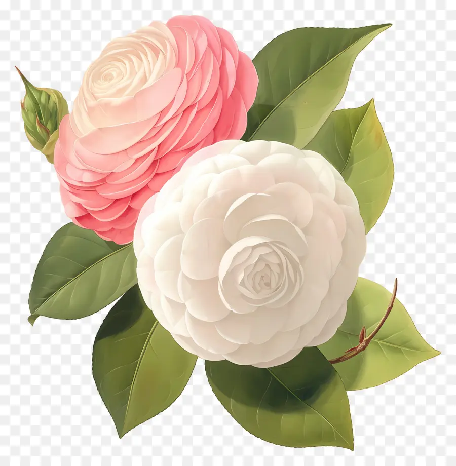 อูฐ，ดอกไม้ Camellia PNG