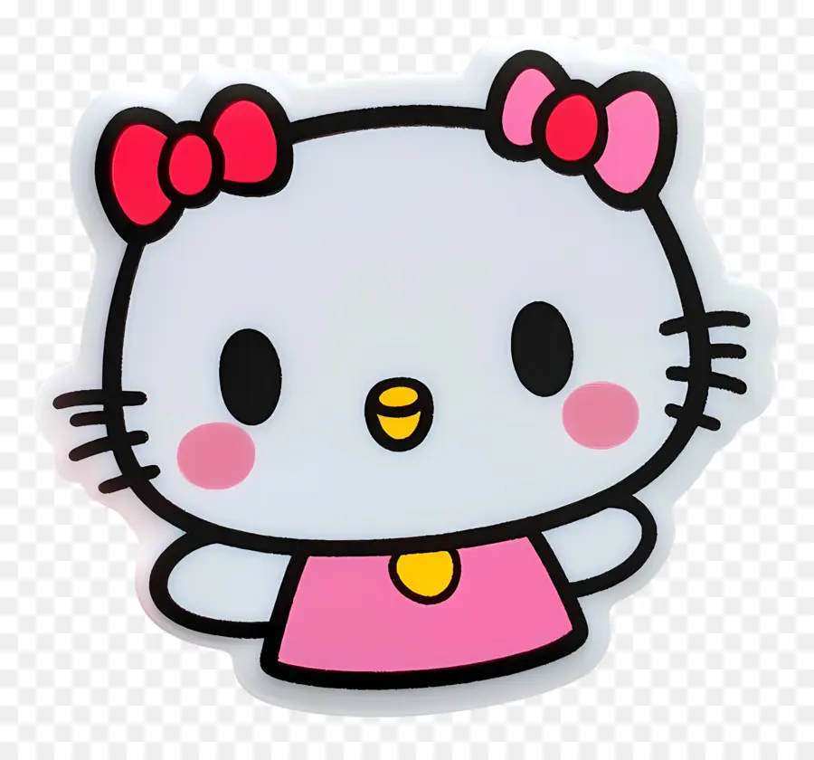 สติกเกอร์ Hello Kitty，หน้าแมวการ์ตูน PNG