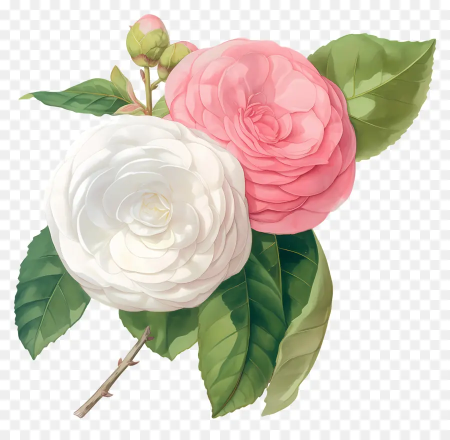 อูฐ，ดอกไม้ Camellia PNG