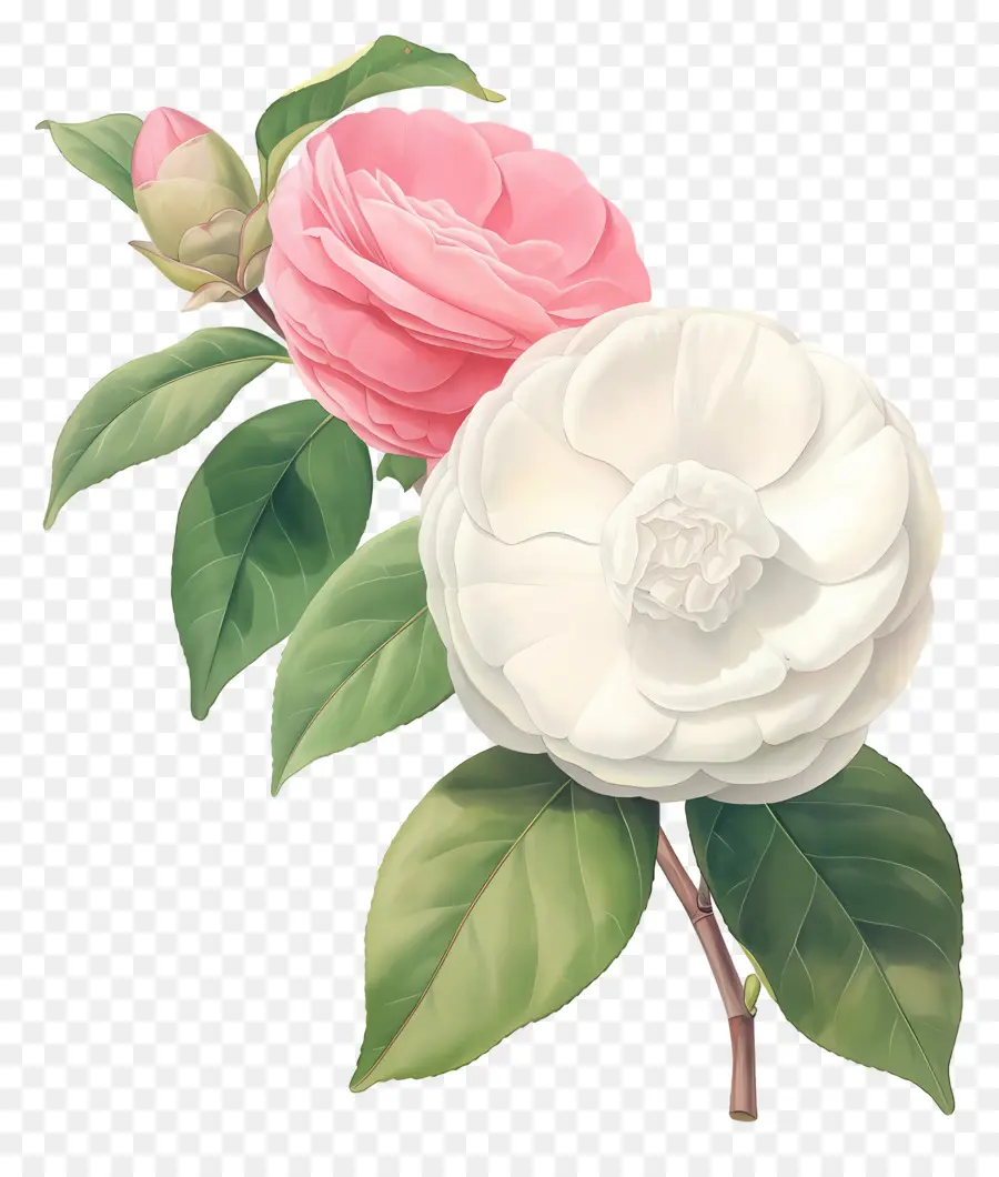 อูฐ，ดอกไม้ Camellia PNG